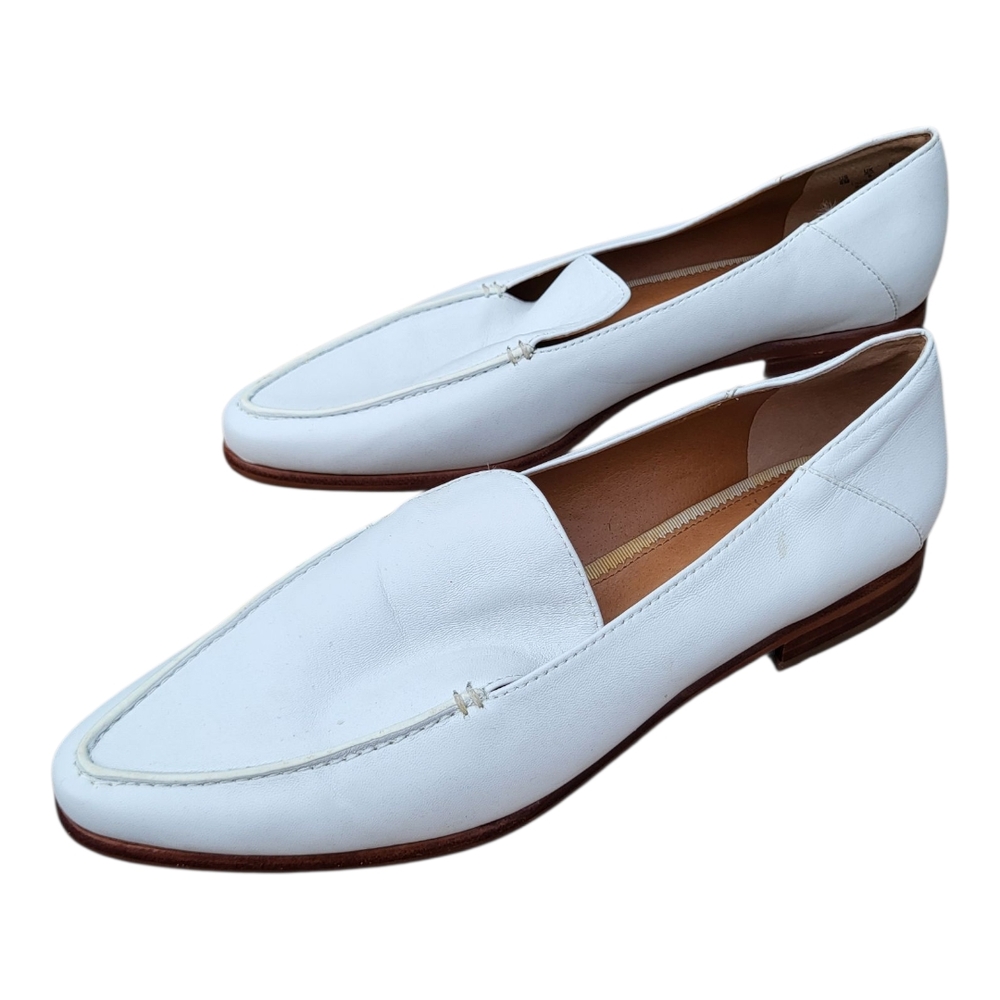 SARTO by Franco Sarto - Portia White Leather Loafers - Size 8M - Picture 2 of 4
